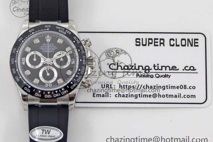 1218 Breathable Daytona 116519 SS TWF 1:1 Best Edition 904L Steel Black Diamonds Dial on Oysterflex Strap A 2413